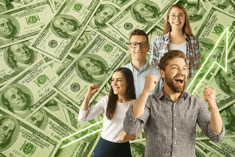 User Images With Dollar Background